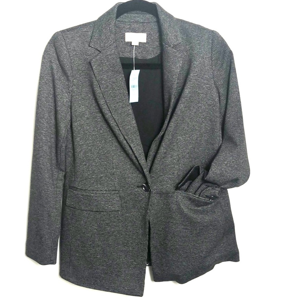 Loft Neutral Blazer Soft Black Grey Sz XS-S